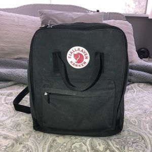 USED medium black fjallraven kanken backpack